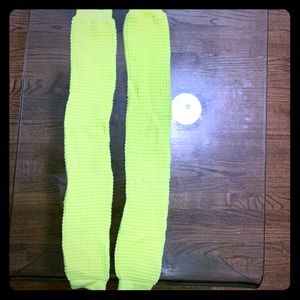 Neon over the knee leg warmers